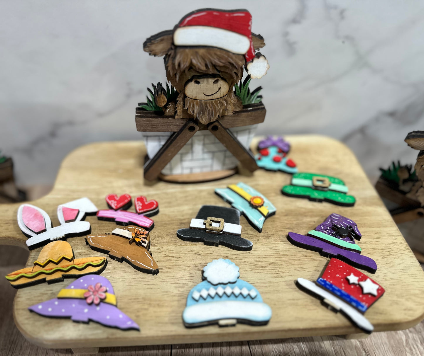 DIY Mini Highland Cow with basket