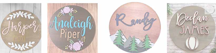 Personalized Baby Door Hangers